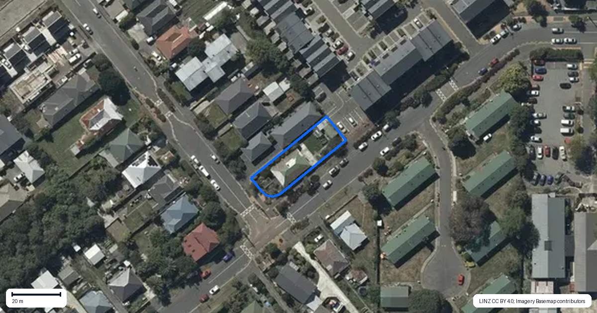 Property context map for 43 Parlane Street, Addington, Christchurch