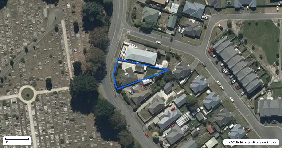 Property context map for 156 McGregors Road, Linwood, Christchurch