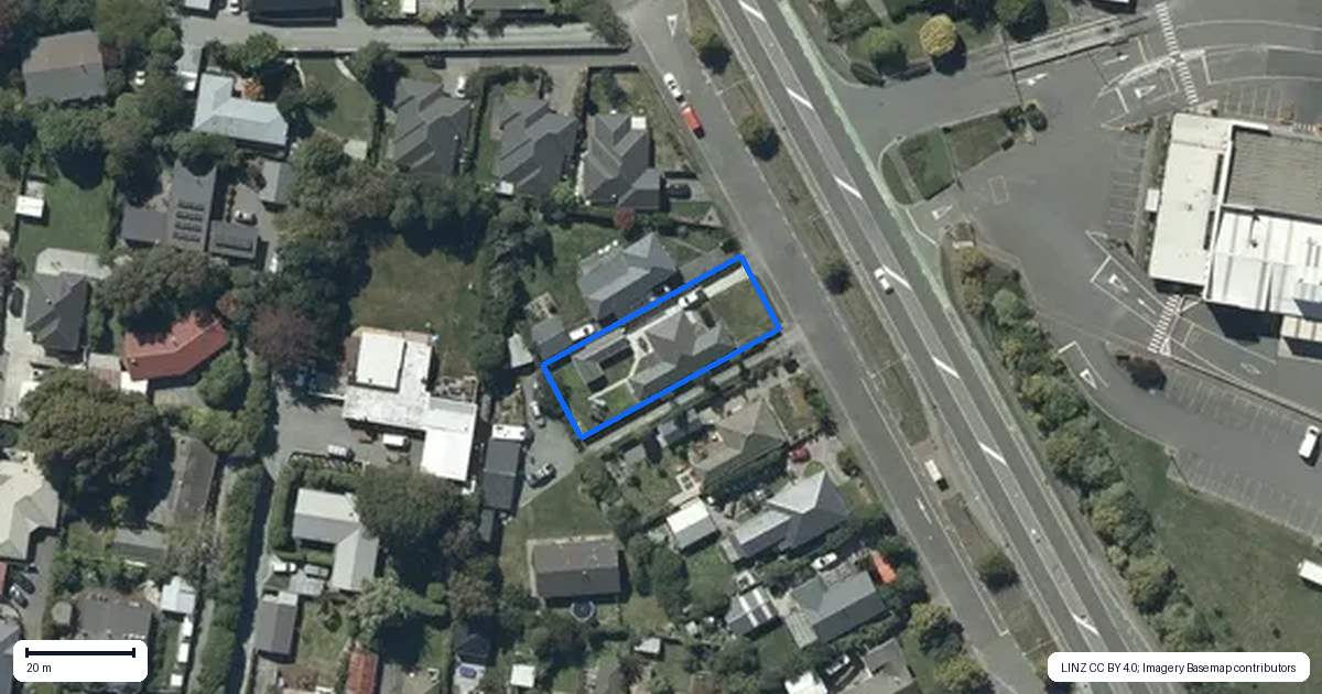 Property context map for 238 Opawa Road, Hillsborough, Christchurch