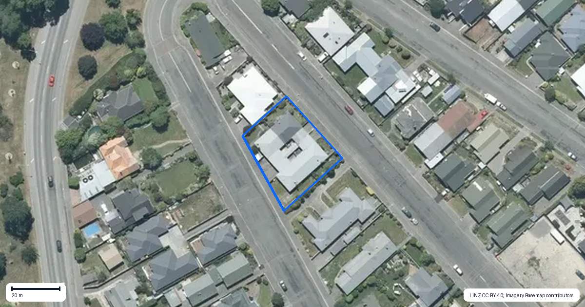 Property context map for 16 Burnett Street, Ashburton