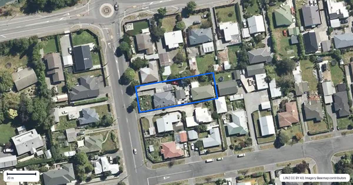 Property context map for 102A West Belt, Rangiora