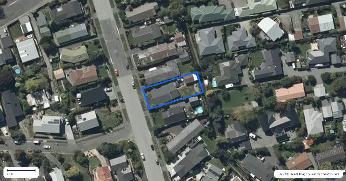 Property context map for 55 Landsdowne Terrace, Cashmere, Christchurch