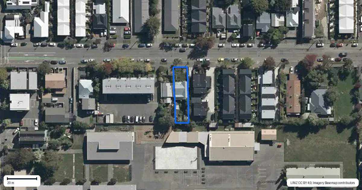 Property context map for 308 Armagh Street, Christchurch Central, Christchurch