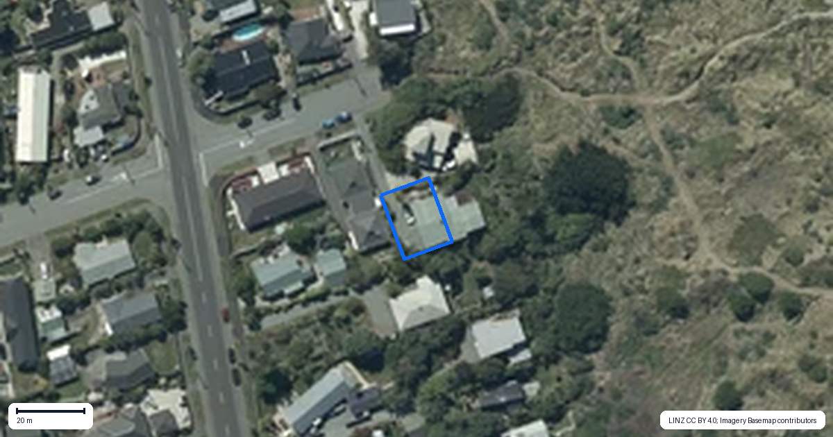 Property context map for 18A Heron Street, Southshore, Christchurch