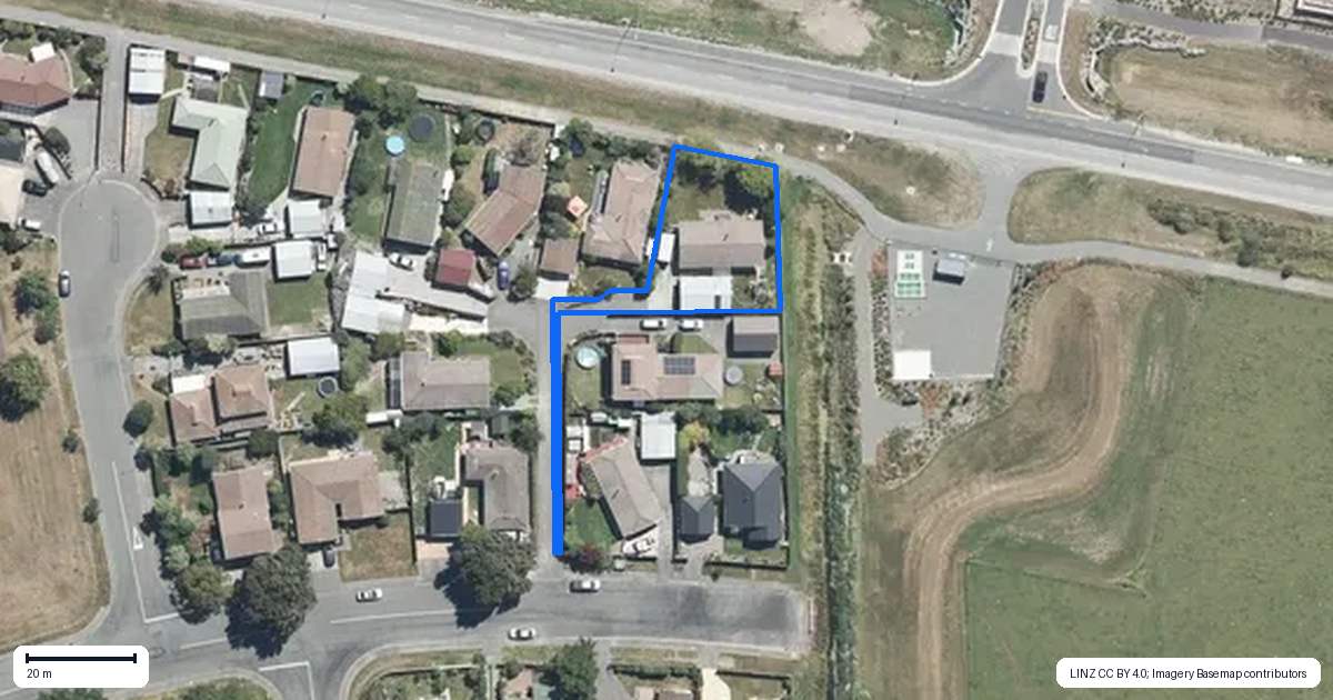 Property context map for 3 Laurel Lane, Kaiapoi