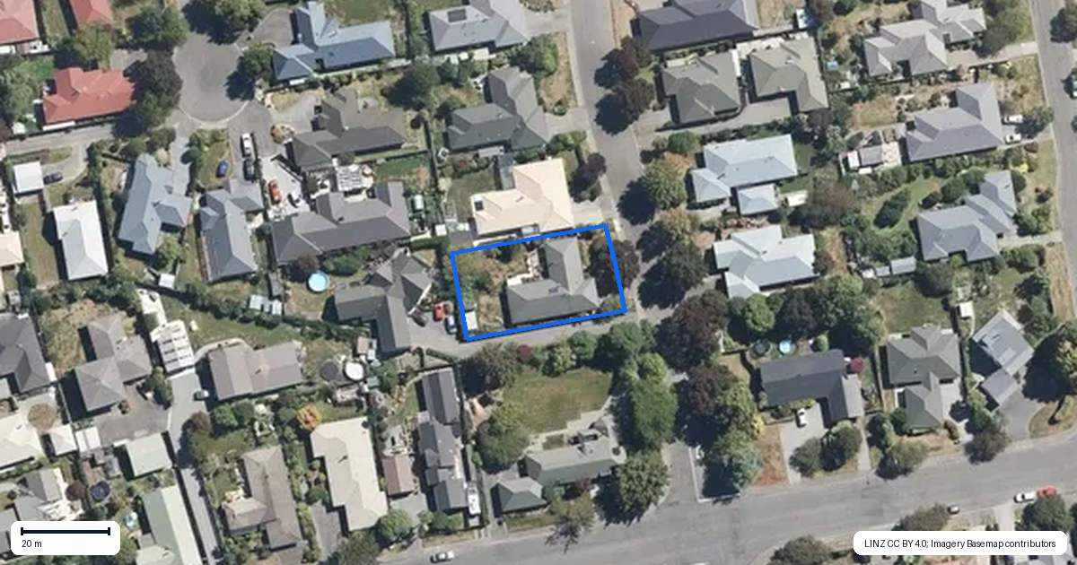 Property context map for 199 White Street, Rangiora