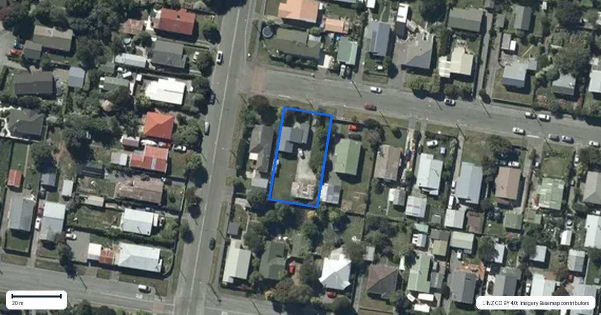 Property context map for 6 Chichester Street, Woolston, Christchurch