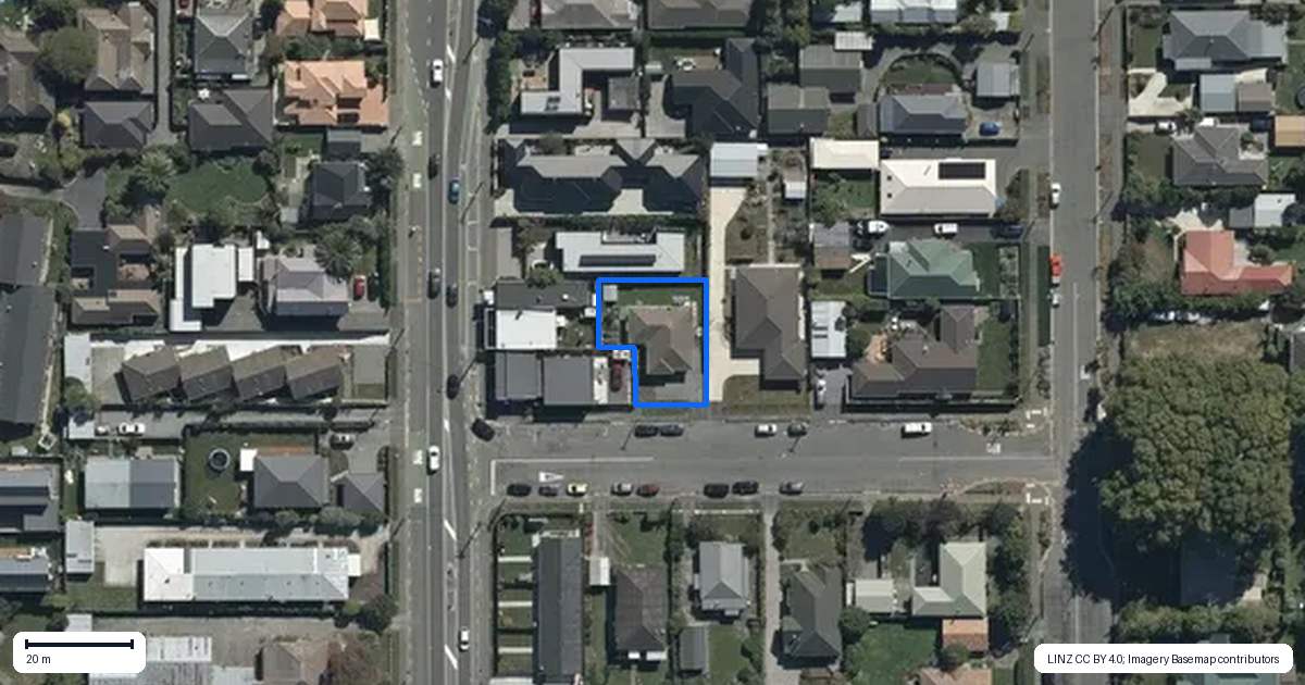 Property context map for 5 Dudley Street, Richmond, Christchurch