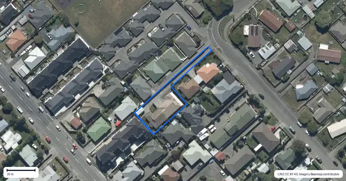 Property context map for 57A Trevor Street, Hornby, Christchurch