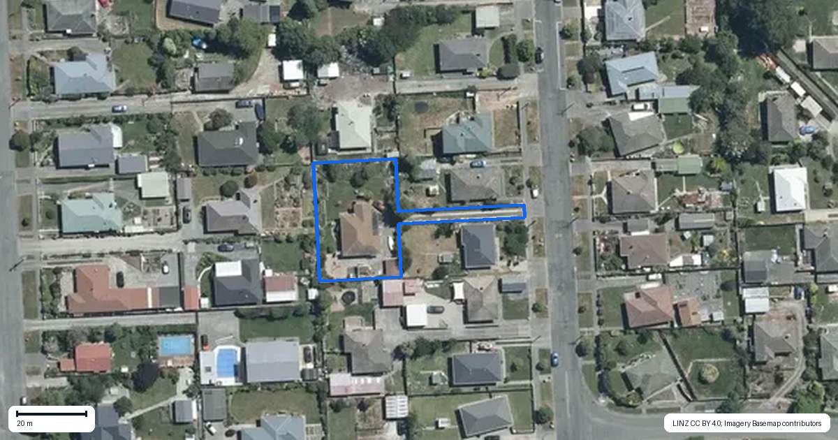Property context map for 36 Kelvin Street, Marchwiel, Timaru