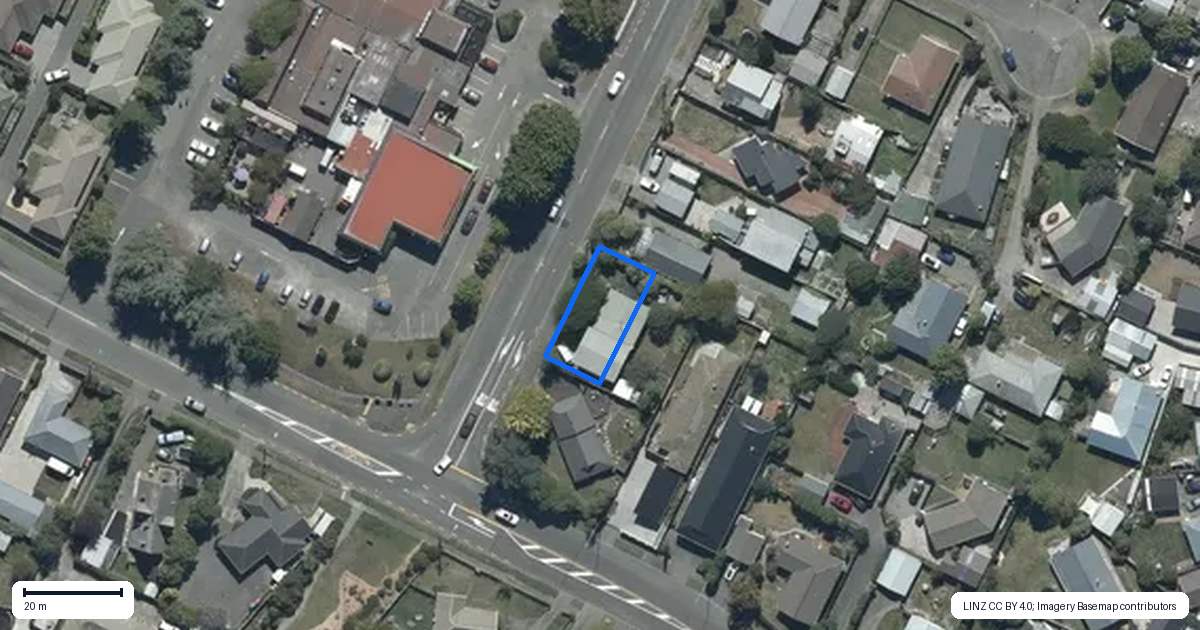 Property context map for 1A Inwoods Road, Parklands, Christchurch
