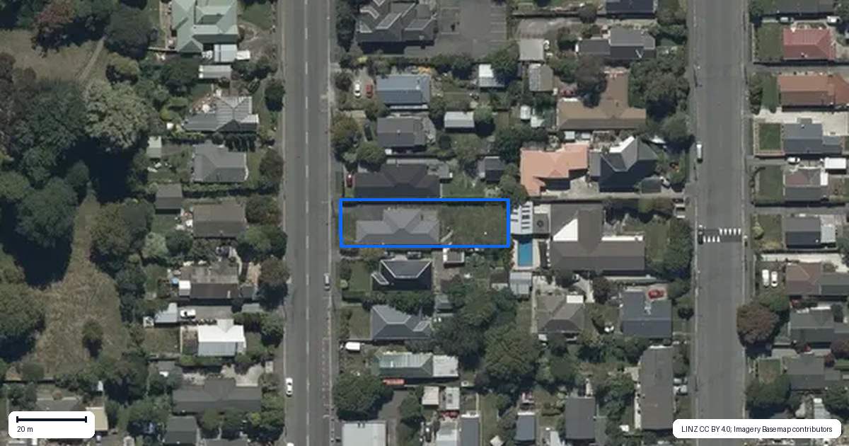 Property context map for 734 Gloucester Street, Avonside, Christchurch
