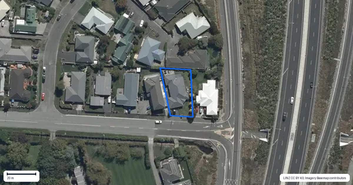 Property context map for 135 Winters Road, Mairehau, Christchurch