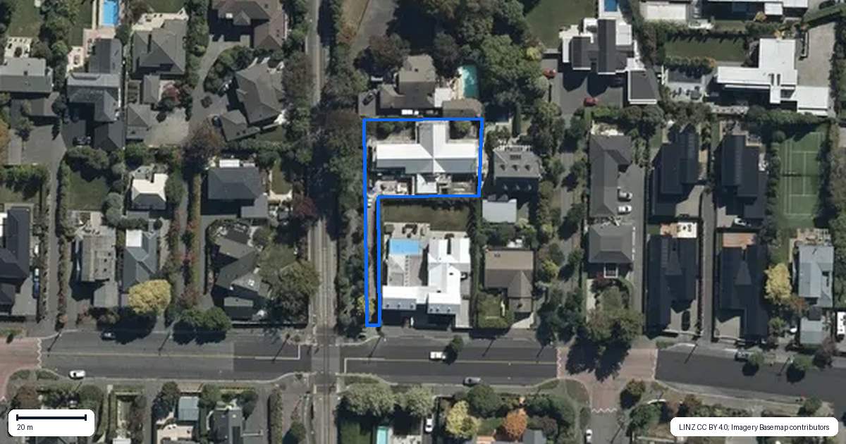 Property context map for 30A Wroxton Terrace, Merivale, Christchurch