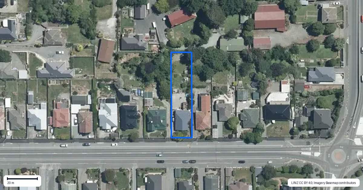 Property context map for 167 North Street, West End, Timaru