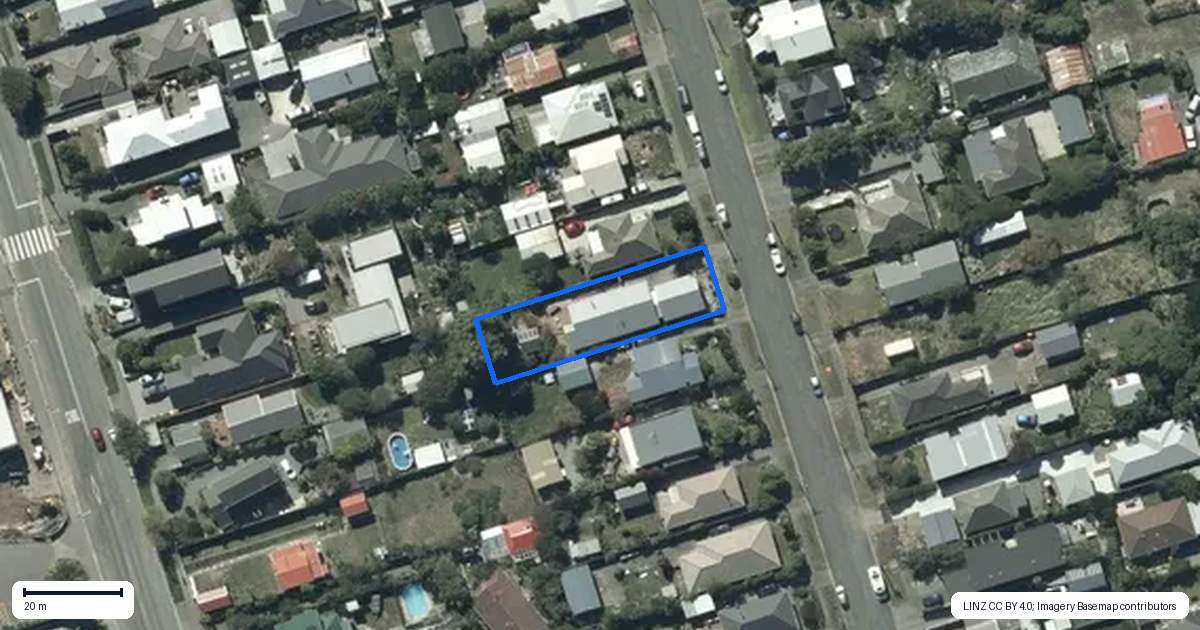 Property context map for 176 Pine Avenue, South New Brighton, Christchurch