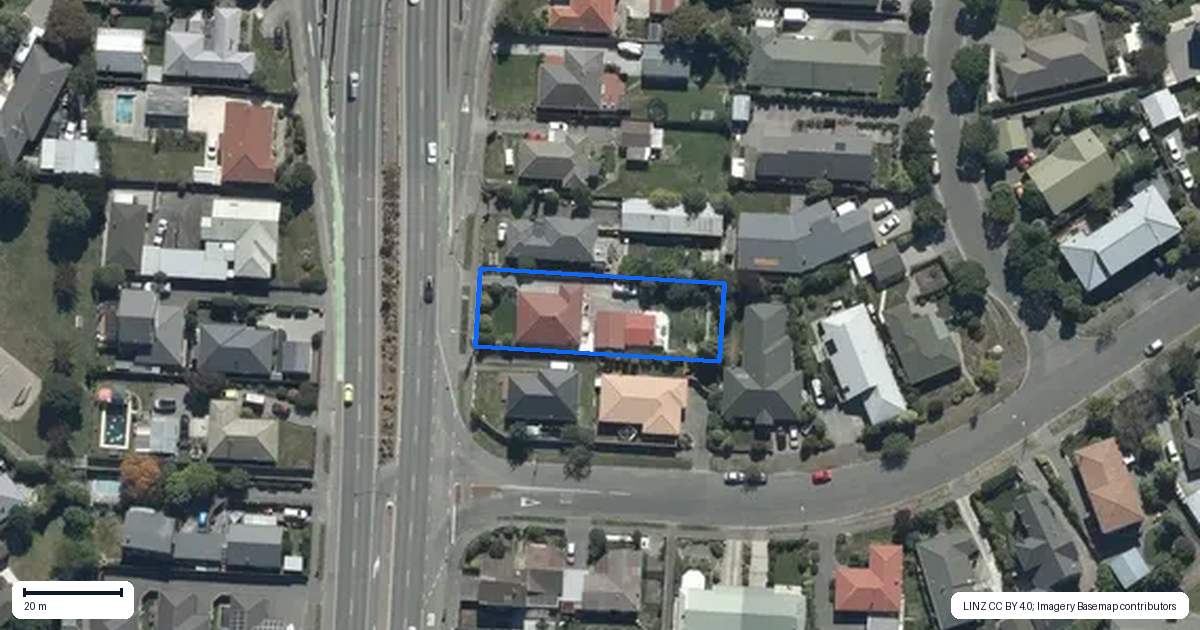Property context map for 408 Main North Road, Redwood, Christchurch