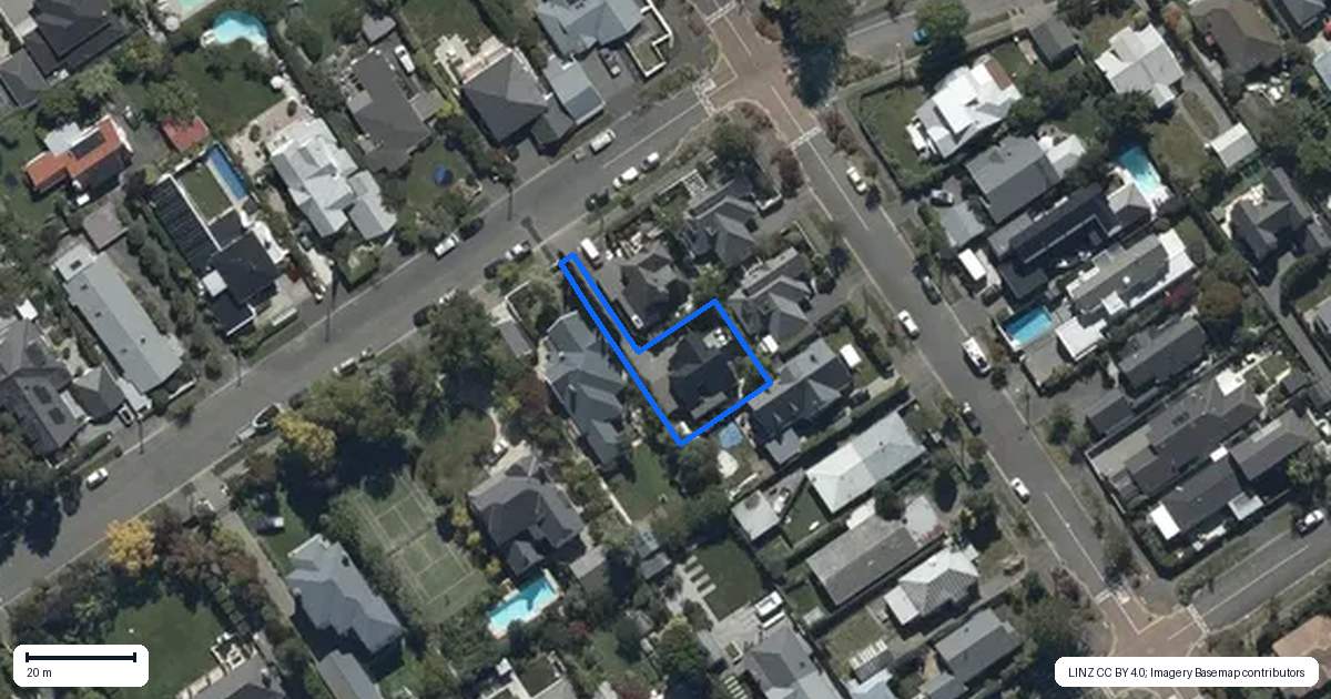 Property context map for 84A Chapter Street, St Albans, Christchurch