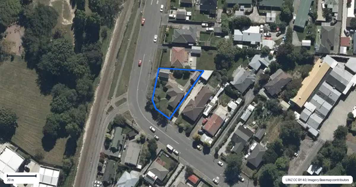 Property context map for 150 Vagues Road, Northcote, Christchurch