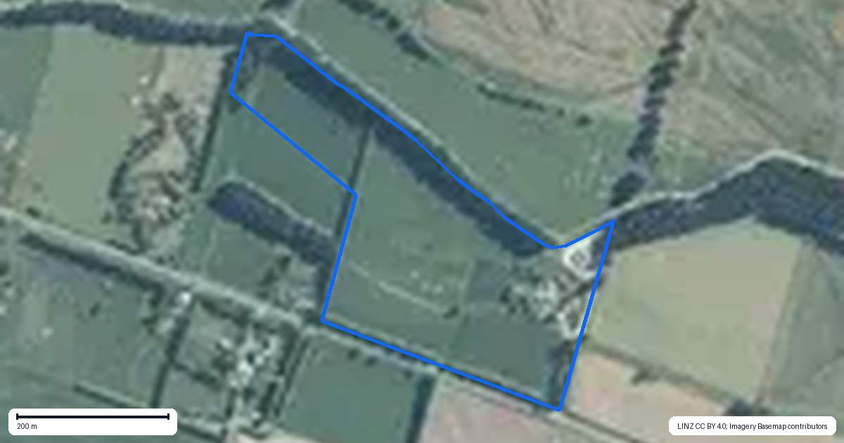 Property context map for 2082 Old West Coast Road, Kirwee
