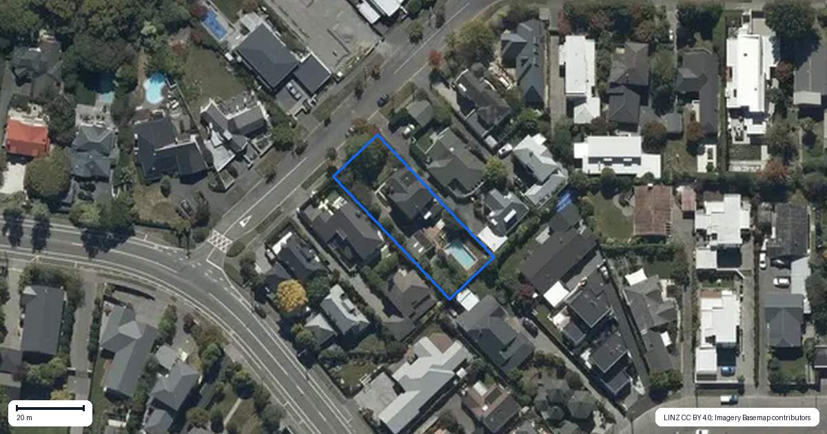 Property context map for 53 Weka Street, Fendalton, Christchurch