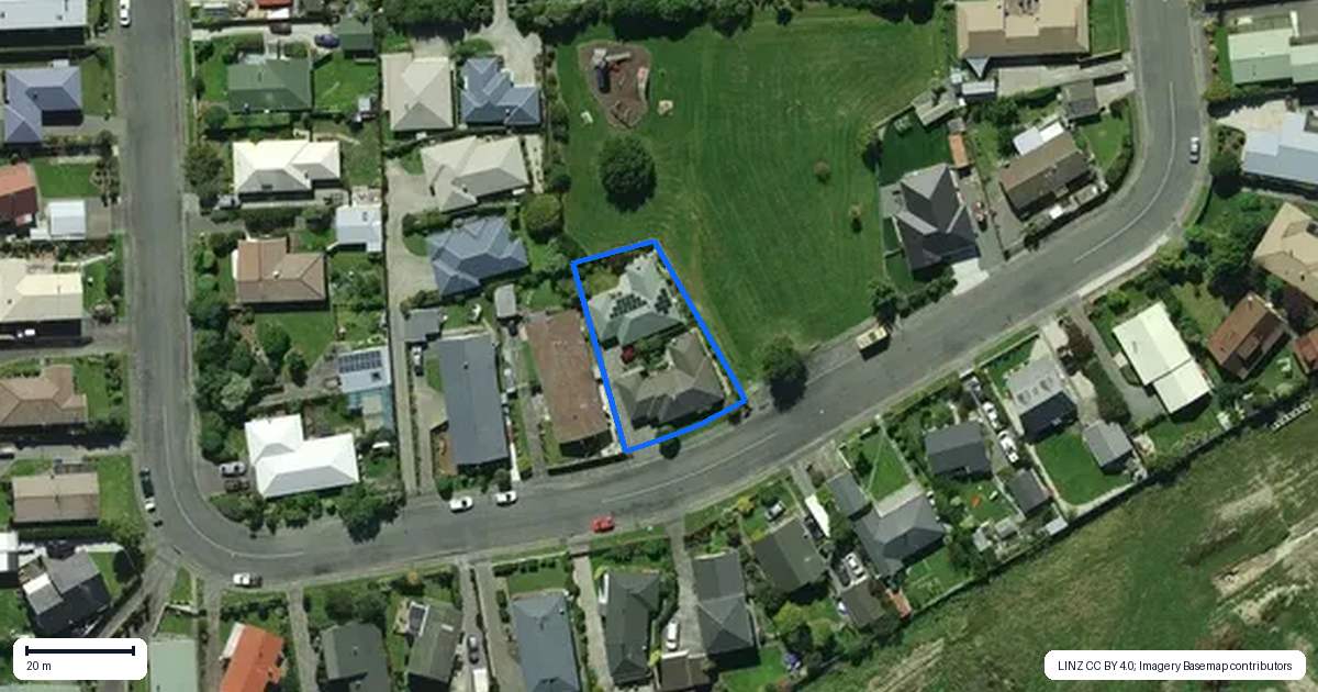 Property context map for 21A Seadown Crescent, Amberley