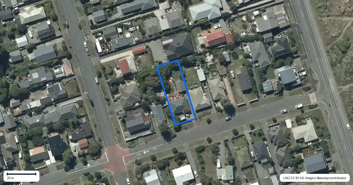 Property context map for 14 Jellicoe Street, South New Brighton, Christchurch