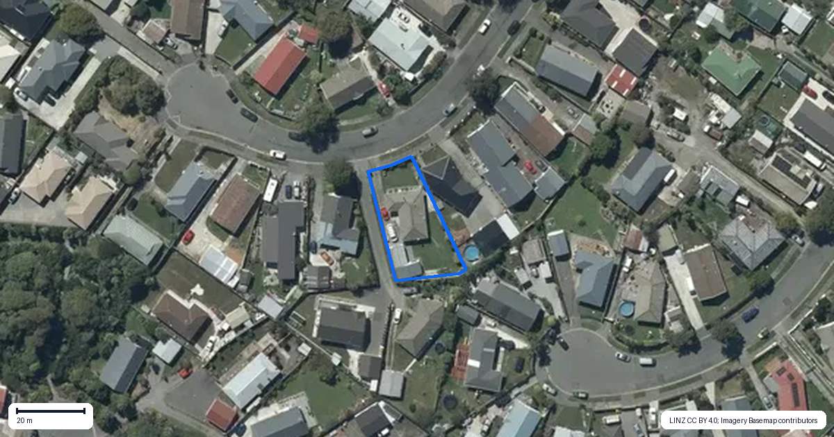 Property context map for 20 Claymore Street, Woolston, Christchurch