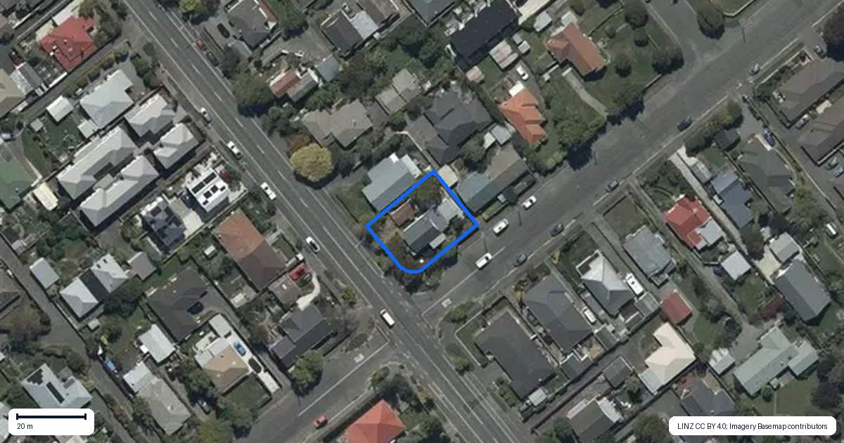 Property context map for 282 Lyttelton Street, Spreydon, Christchurch