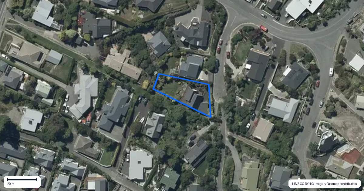 Property context map for 6 Morven Terrace, Huntsbury, Christchurch
