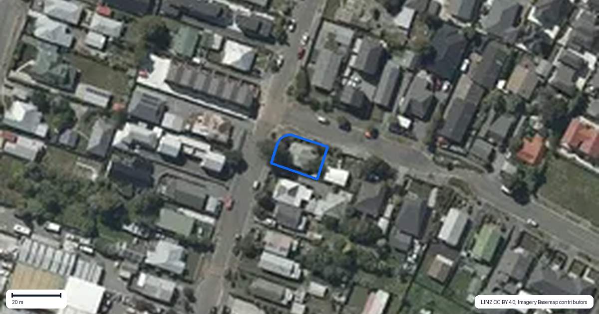 Property context map for 32 Grafton Street, Waltham, Christchurch