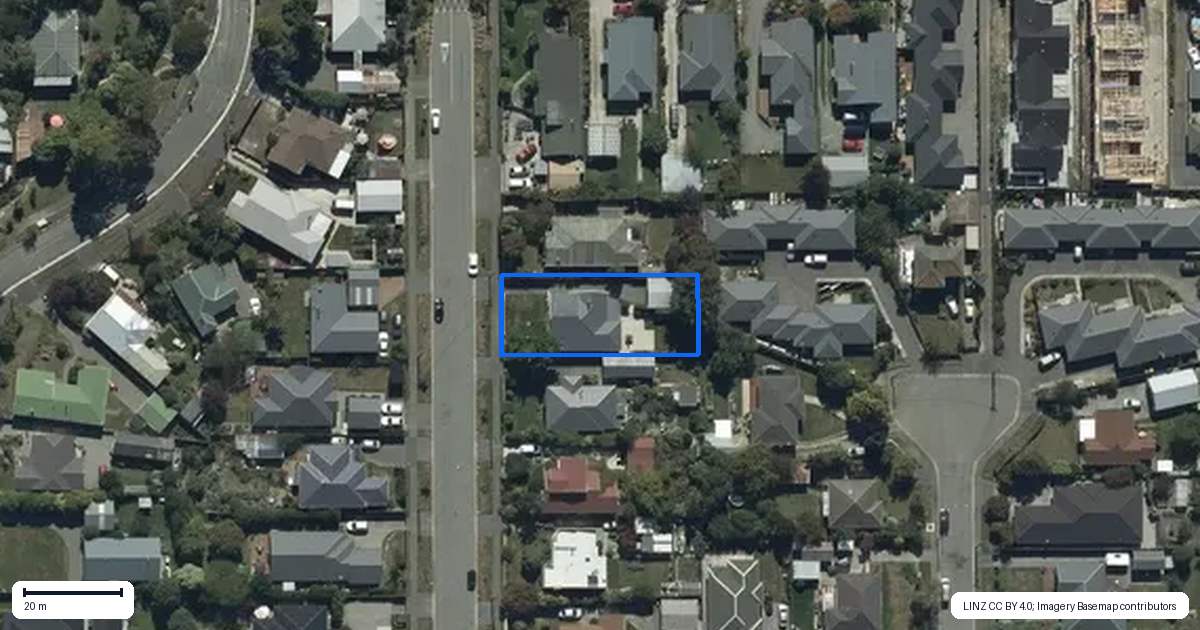 Property context map for 182 Petrie Street, Richmond, Christchurch