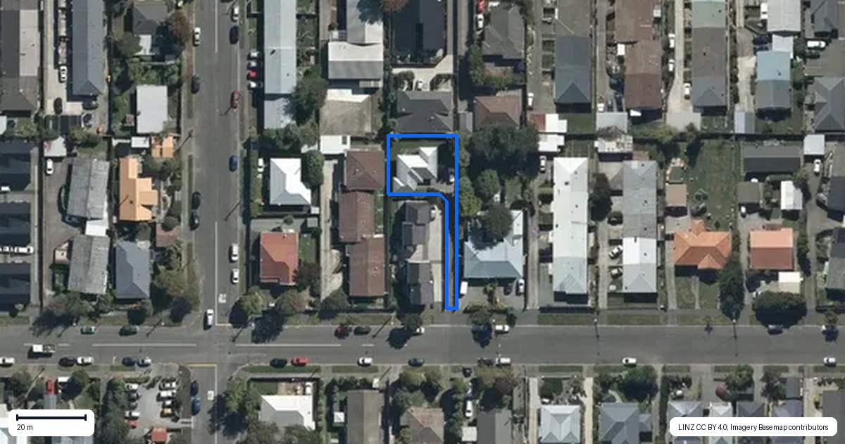 Property context map for 517 Worcester Street, Linwood, Christchurch