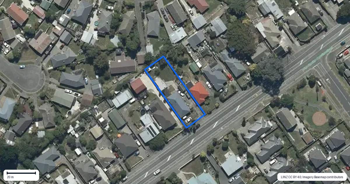 Property context map for 317 Wainoni Road, Avondale, Christchurch