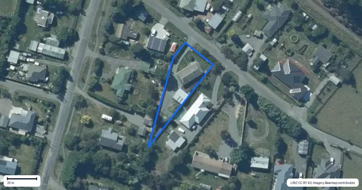 Property context map for 4 Adelaide Street, Kirwee