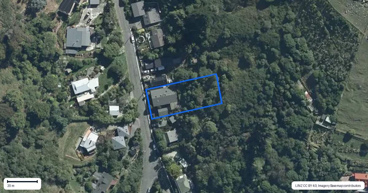 Property context map for 54 Hawkhurst Road, Lyttelton