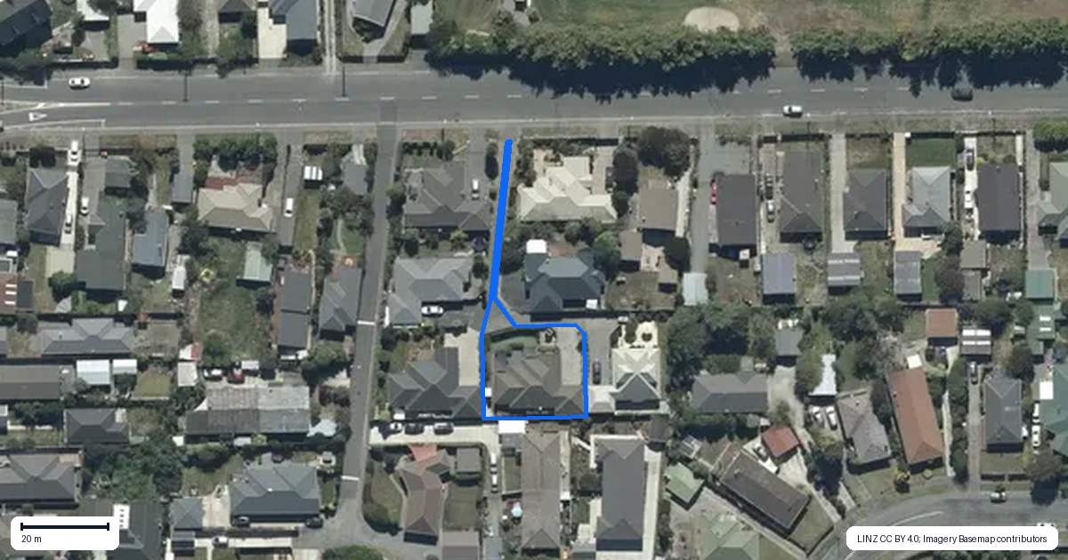 Property context map for 4 Palmgrove Lane, North New Brighton, Christchurch