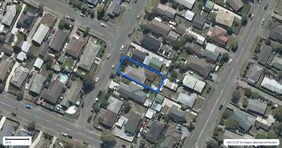 Property context map for 6 Ashwood Street, Parklands, Christchurch