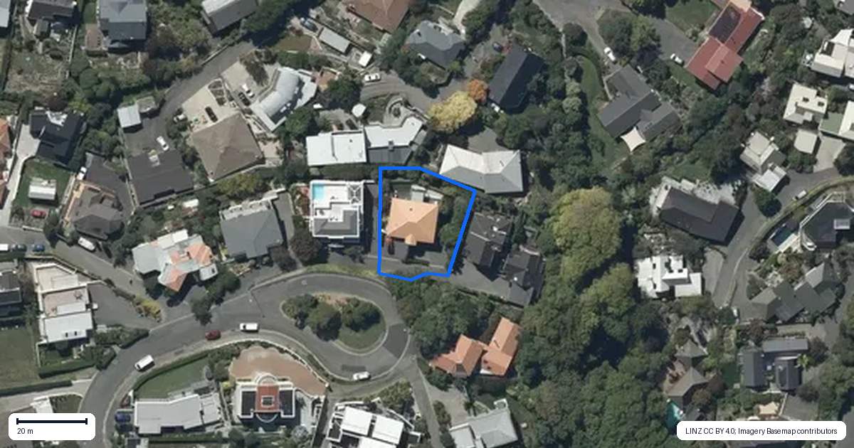 Property context map for 39 Overdale Drive, Cashmere, Christchurch