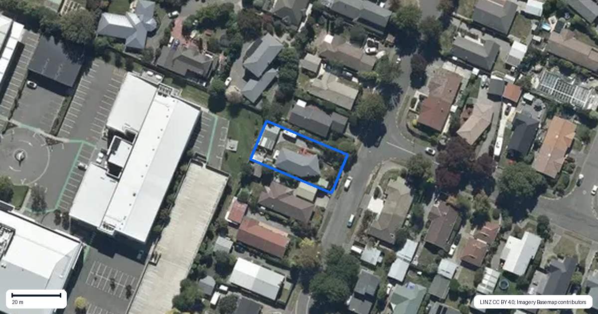 Property context map for 103 Woodbury Street, Russley, Christchurch