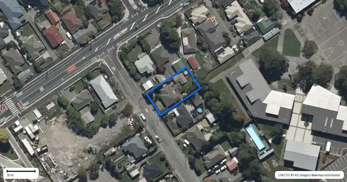 Property context map for 64 Kensington Avenue, Mairehau, Christchurch