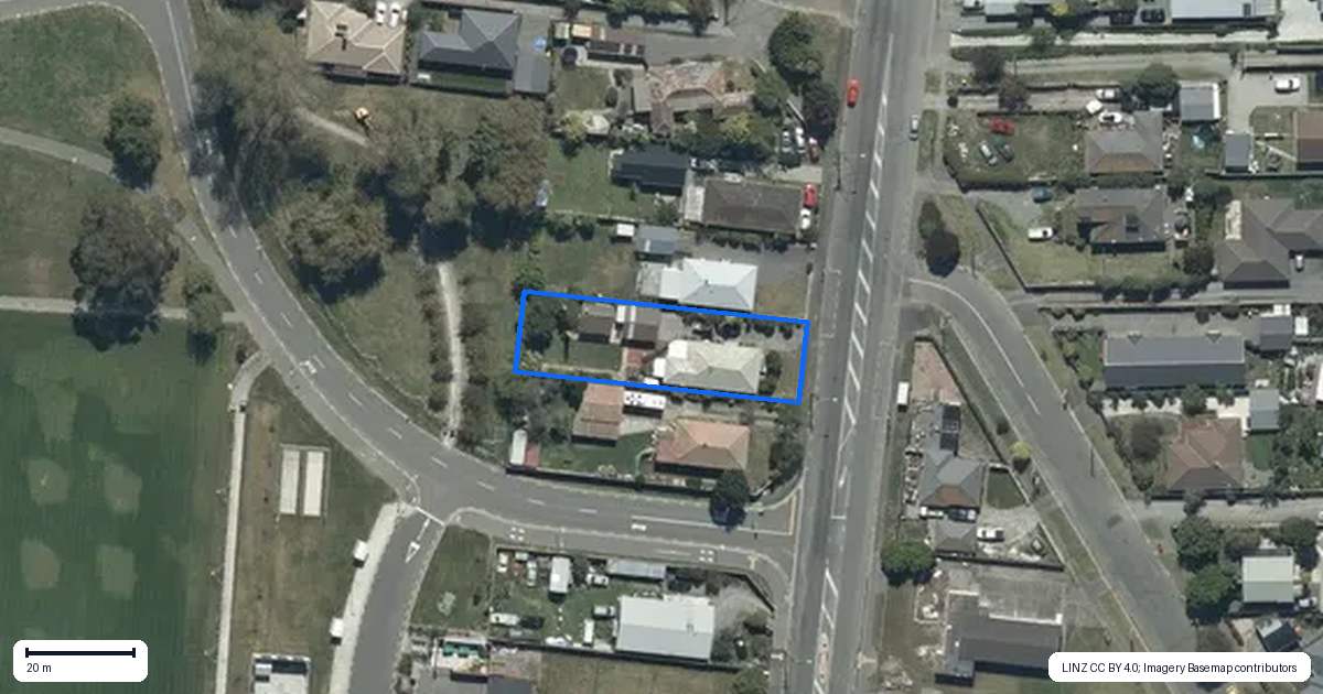 Property context map for 255 Bower Avenue, North New Brighton, Christchurch