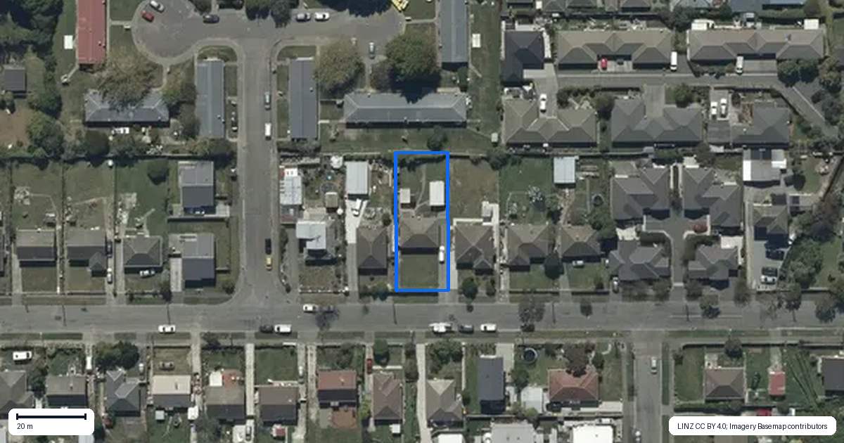 Property context map for 43 Dunarnan Street, Avonside, Christchurch