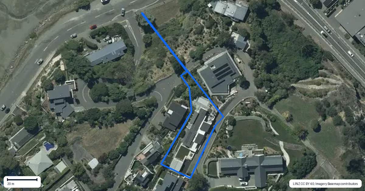 Property context map for 12 Balmoral Lane, Redcliffs, Christchurch