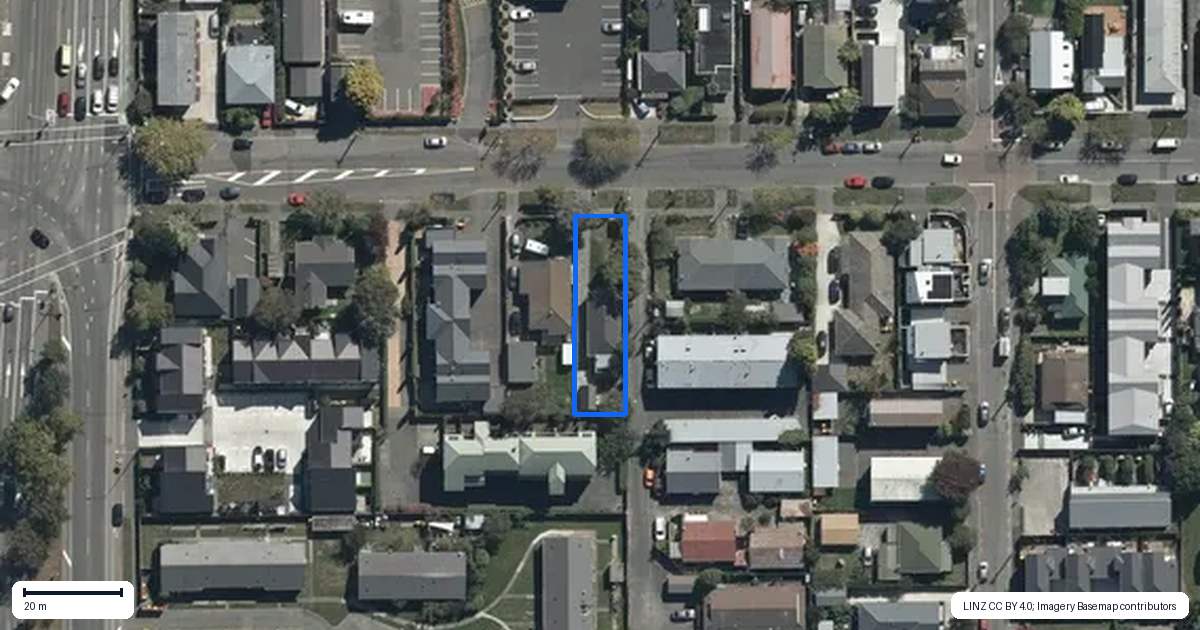 Property context map for 20 London Street, Richmond, Christchurch