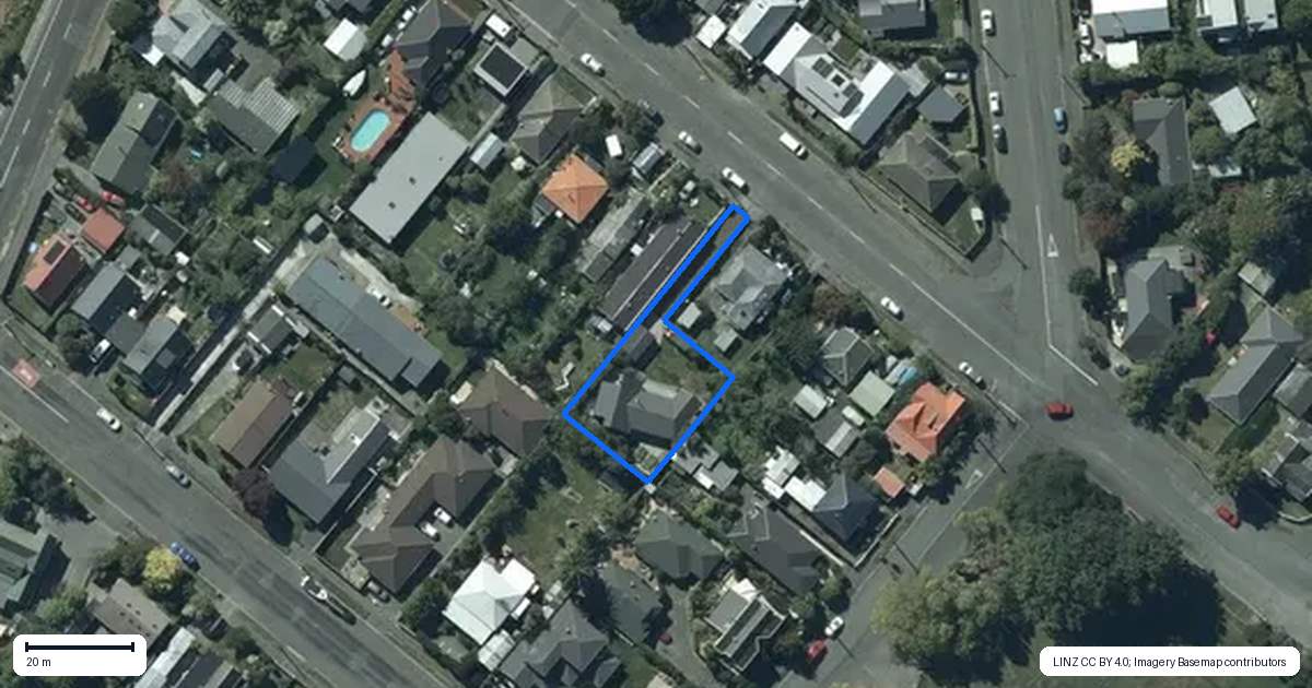Property context map for 16A Denman Street, Sumner, Christchurch