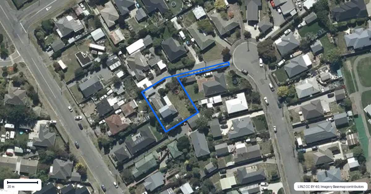 Property context map for 33 Leverett Place, North New Brighton, Christchurch