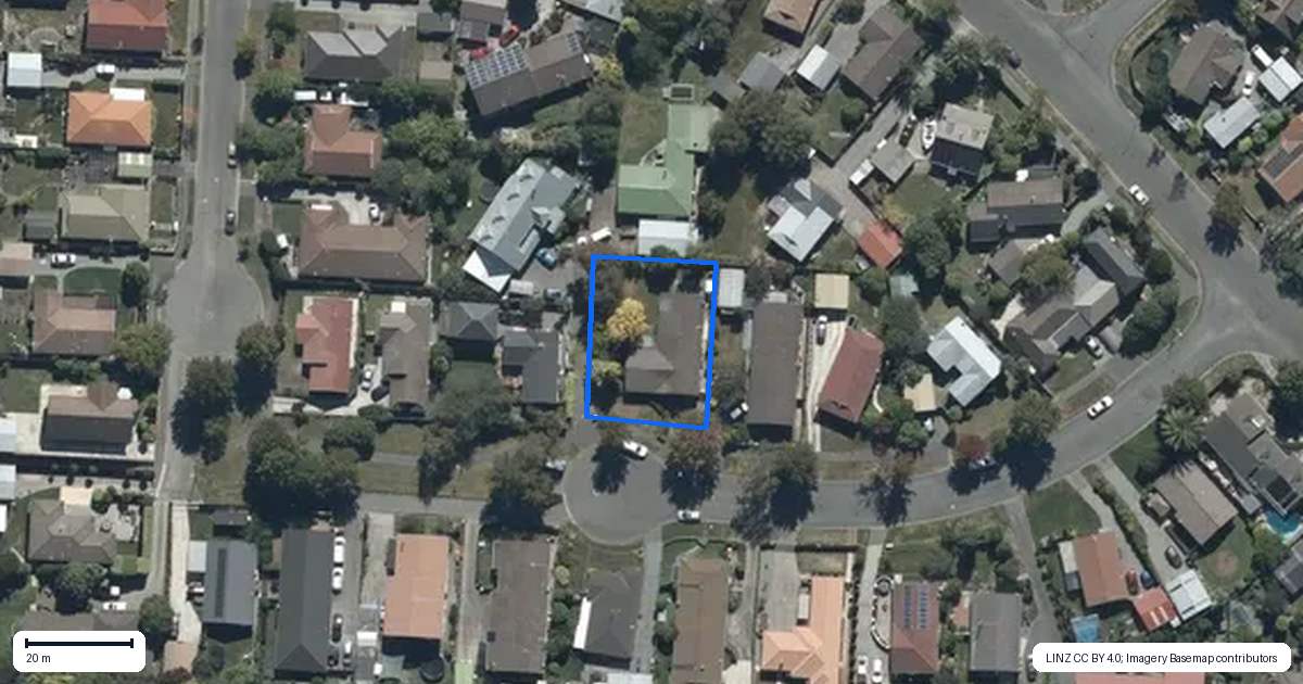 Property context map for 14 Wakelin Place, Redwood, Christchurch