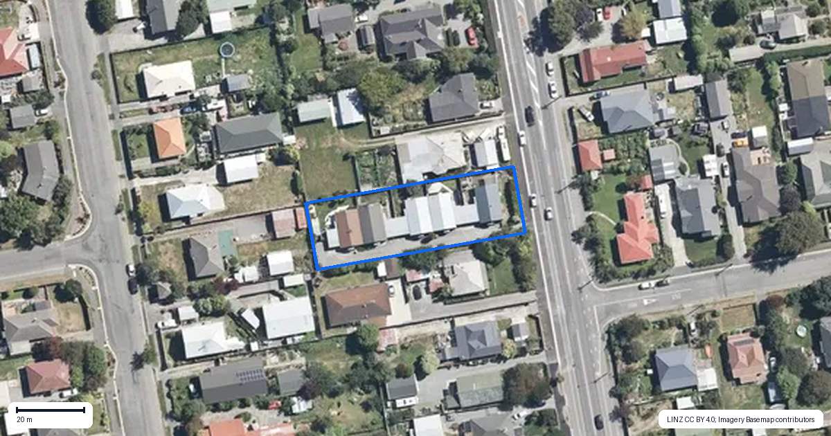 Property context map for 71B Ashley Street, Rangiora