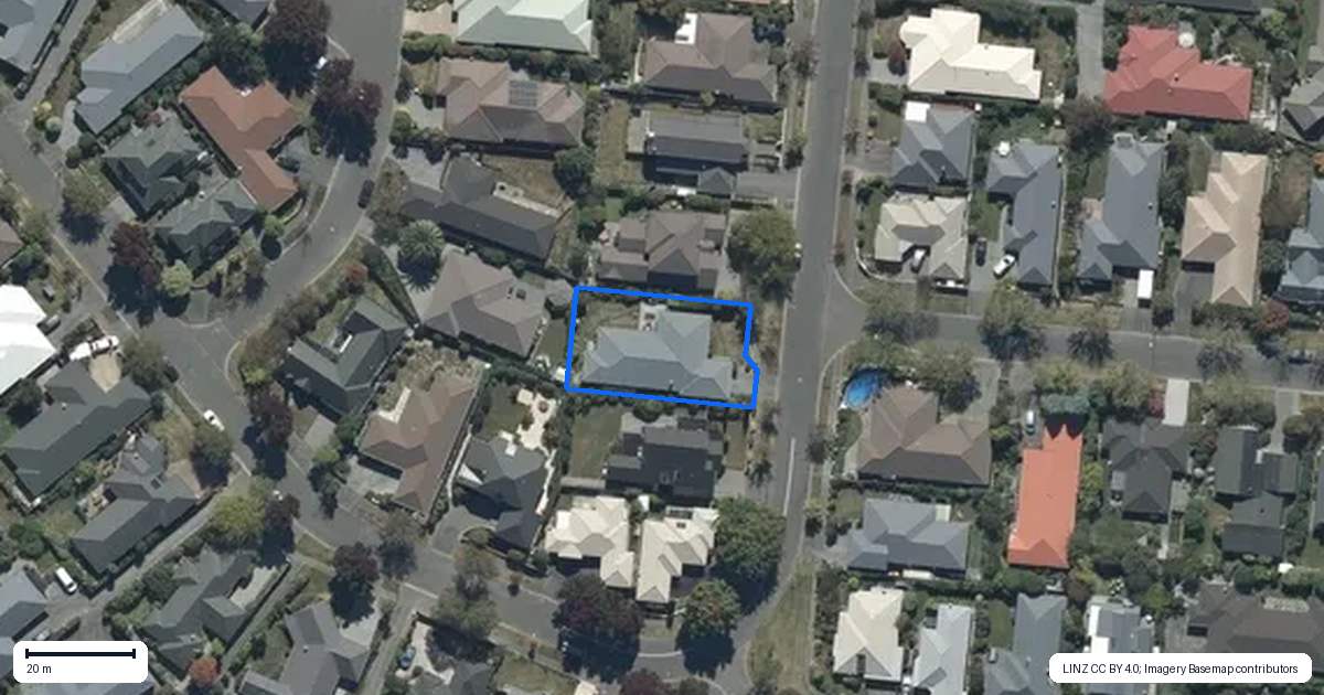 Property context map for 43 Berkshire Drive, Avonhead, Christchurch